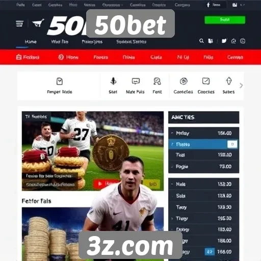 Análise das funcionalidades do site 50bet